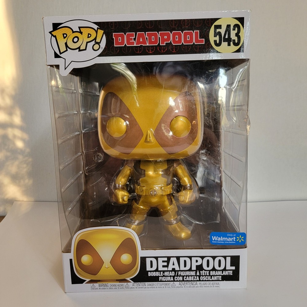 Funko Pop Marvel - Deadpool (Gold) (Metallic) (10 inch) Walmart (Exclusive) #543