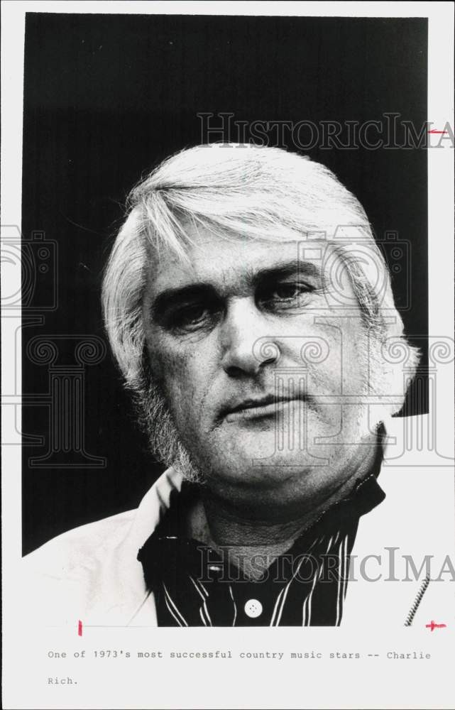 1973 Press Photo Country Singer Charlie Rich - lrp94840
