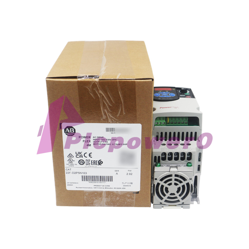 New Sealed Allen-Bradley 22F-D2P5N103 PowerFlex 4M- 0.75 kW (1 HP) AC Drive 3PH