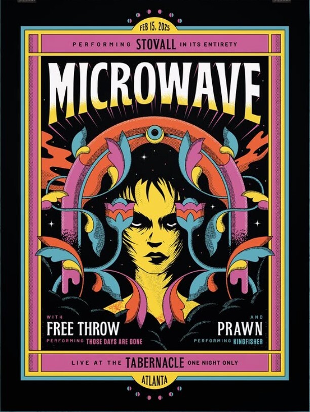 Microwave Atlanta GA 2025 Tour Poster Fan Gift Concert Memorabilia