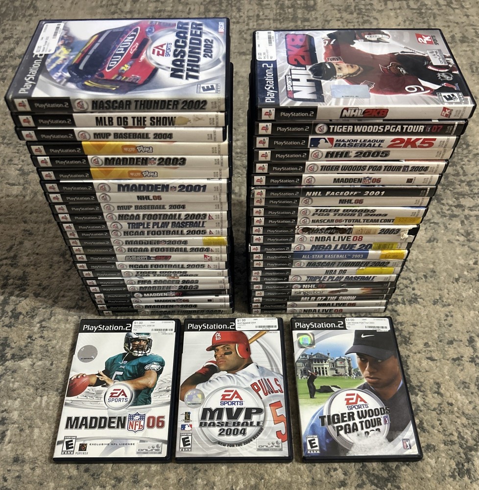 Sony PlayStation 2 Game Lot 48 Sports Games PS2 Tested