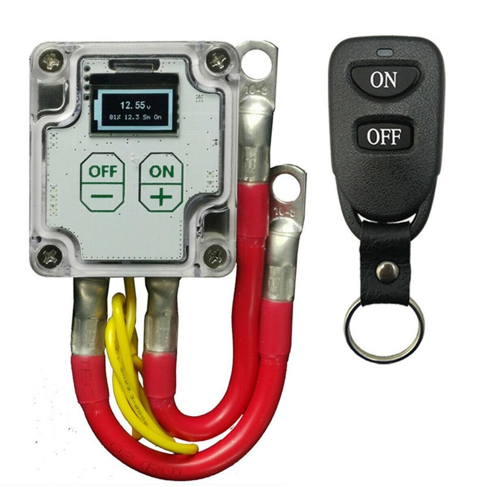 Wireless Remote Car Battery Disconnect Power Cut Off Isolator Master Kill Switch