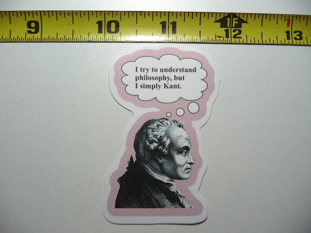 Immanuel Kant Philosopher Try Understand Funny Parody Decal Sticker
