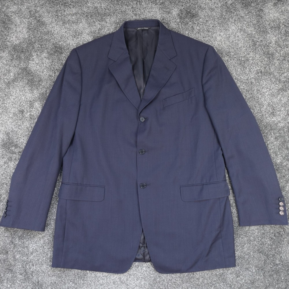 Canali Wool Blazer Jacket Mens Size 56 UK 46 Blue Proposta