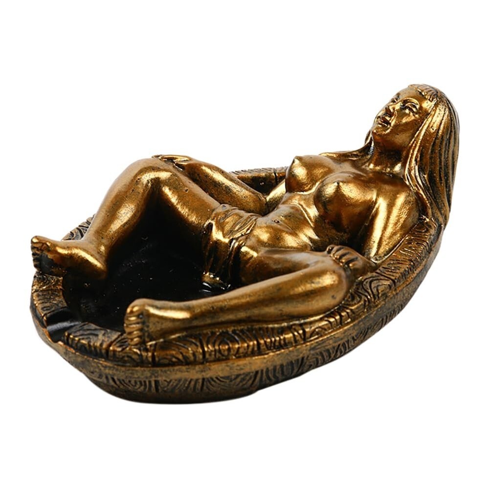 Sexy Women Beauty Bathing Figurine Ashtrays Cigar Ash Tray for Home Coffee Resin