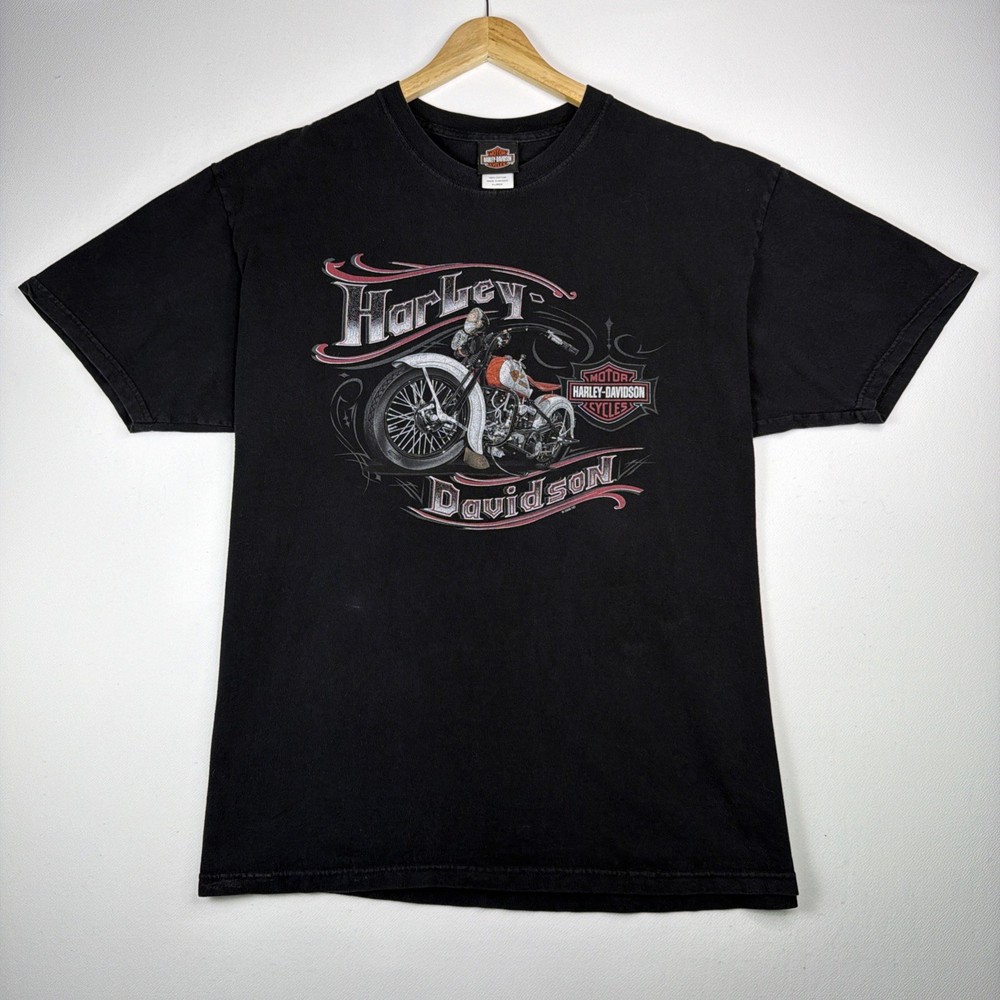 2006 Vintage Caliente Harley-Davidson  Mens Graphic Black T-Shirt XL Texas