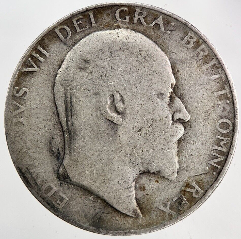 1909 Edward VII Silver Half-Crown Coin | Collectible British Grade