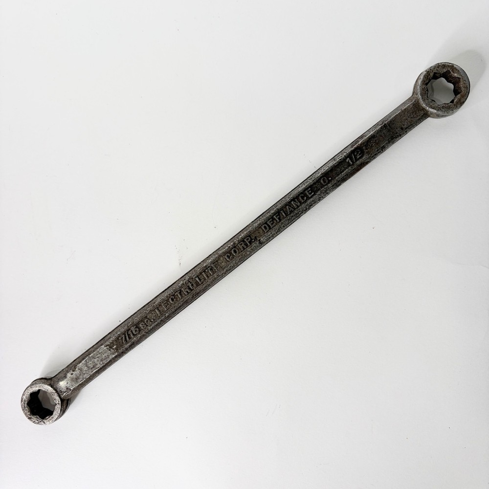 Vintage Lectrolite Corp. Defiance O. Ford Brake Box Wrench  7/16 1/2 8 point
