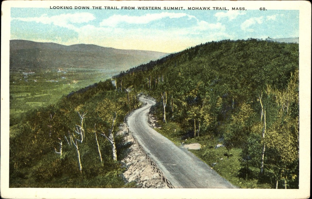 Looking down Mohawk Trail from Western Summit ~ Massachusetts MA ~ 1920s