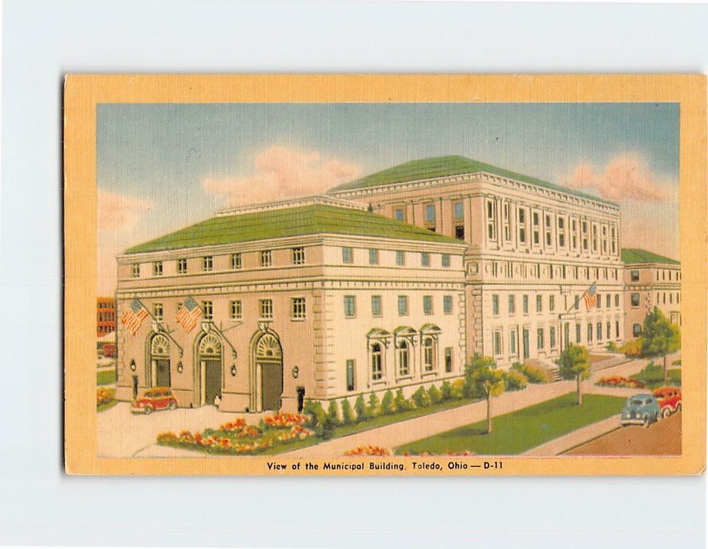Postcard View of the Municipal Building Toledo Ohio USA