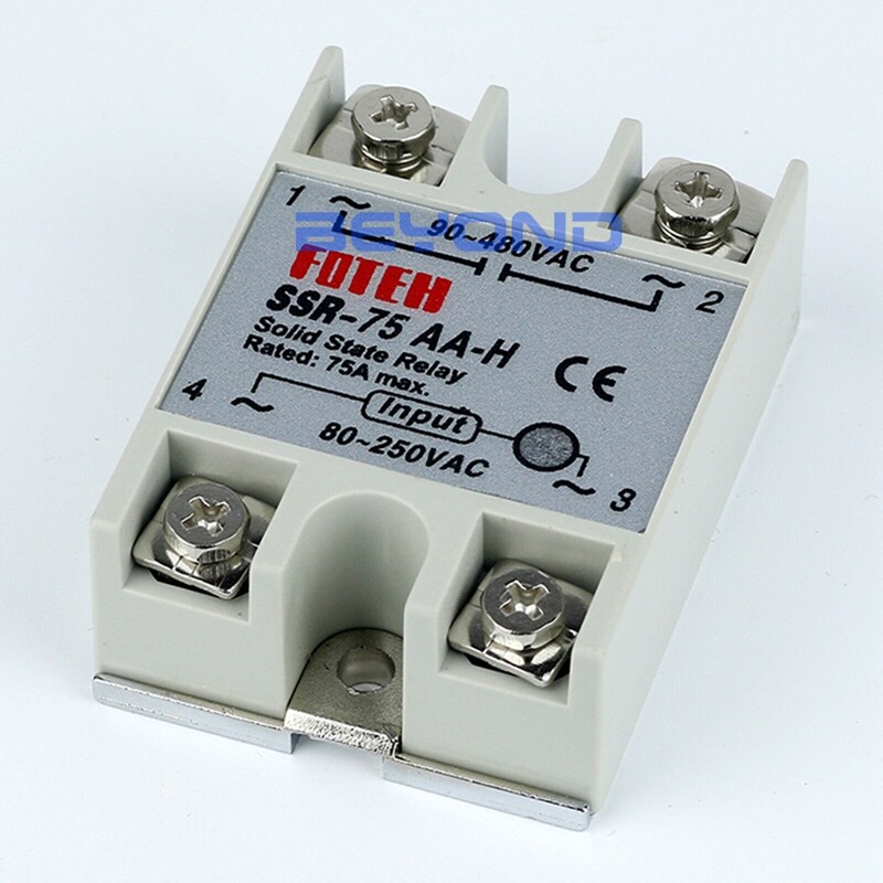 1PC NEW FOR FOTEK Solid State Relay SSR-75AA-H 75A 80-250VAC