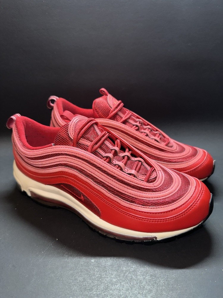 Nike Womens Air Max 97 CQ9896-600 Red Casual Shoes Sneakers Sz 10 Men’s 8.5 EUC