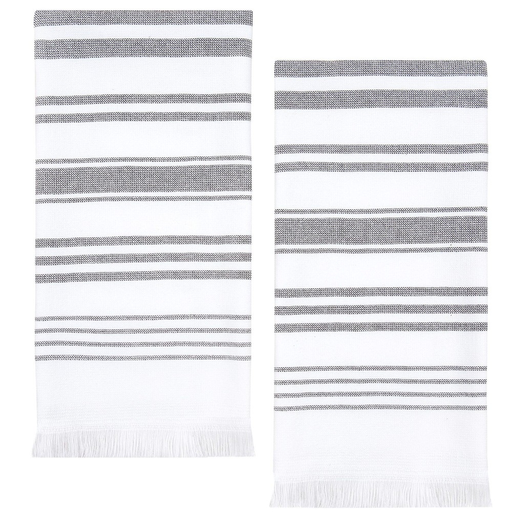 Hand Towels for Bathroom Set of 2, 100% Cotton, 28x16 in, Turkish White Soft