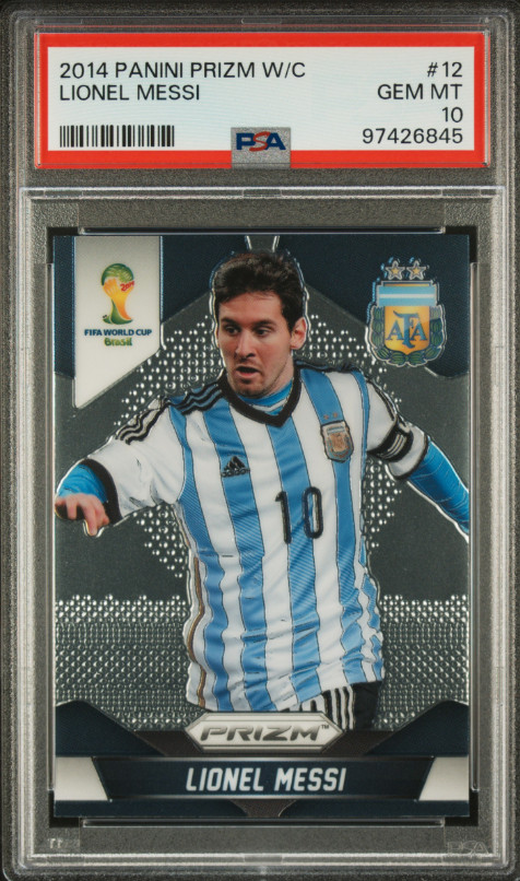2014 Panini Prizm World Cup Lionel Messi PSA 10