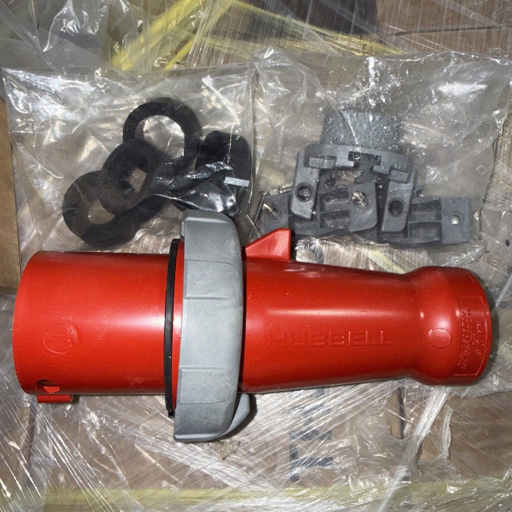 Hubbell HBL460P7W Pin & Sleeve Plug 60A 480V 3P4W Watertight IEC309 NEW