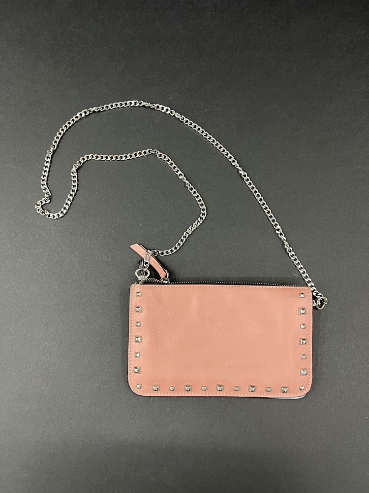 Zara Womens Studded Crossbody Bag in Pink and Gray