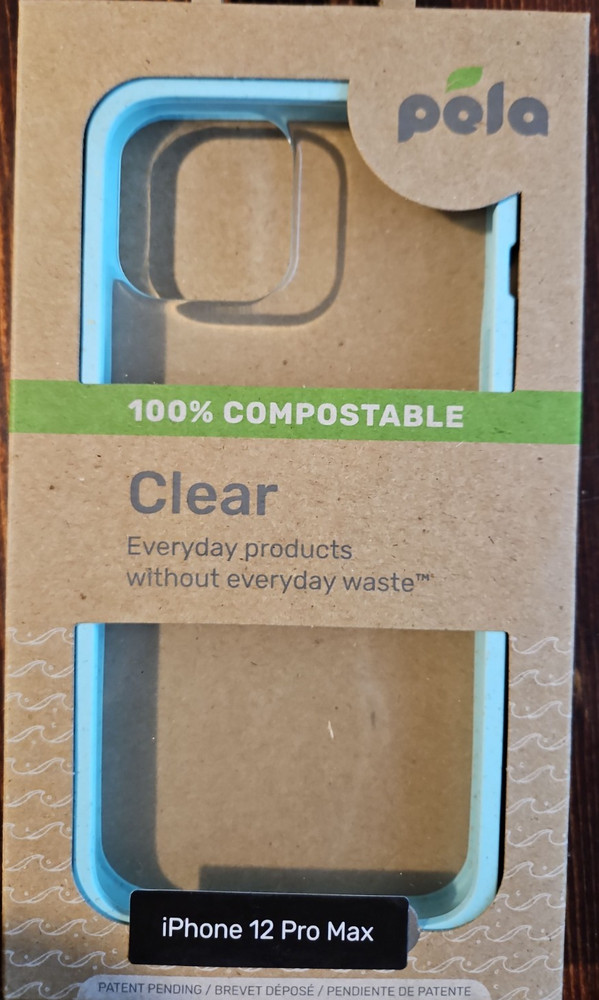 Pela Eco-Friendly Case, Apple iPhone 12 Pro Max Purist Blue/Clear, Compostable