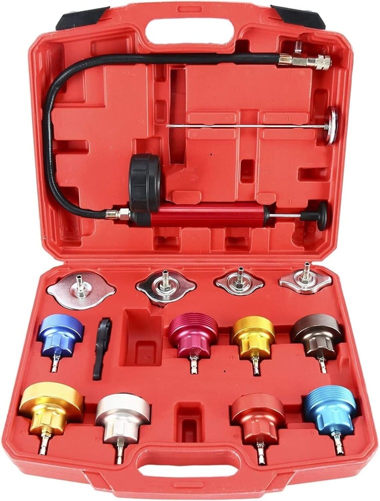 Comprehensive 14-Piece Cooling System Tester Kit Compatible with Popular Cars
