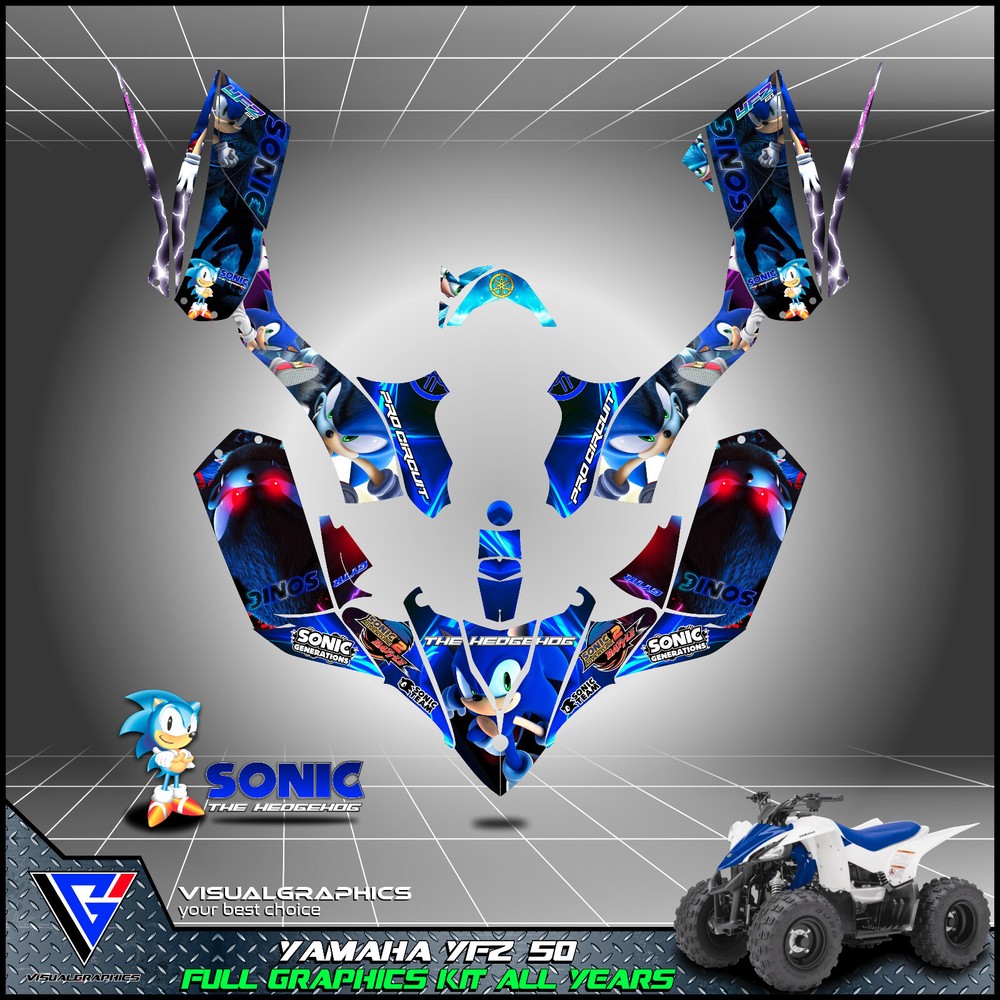 Yamaha YFZ 50 graphics kit 2016 2017 2018 2019 2020 2024 decals stickers atv