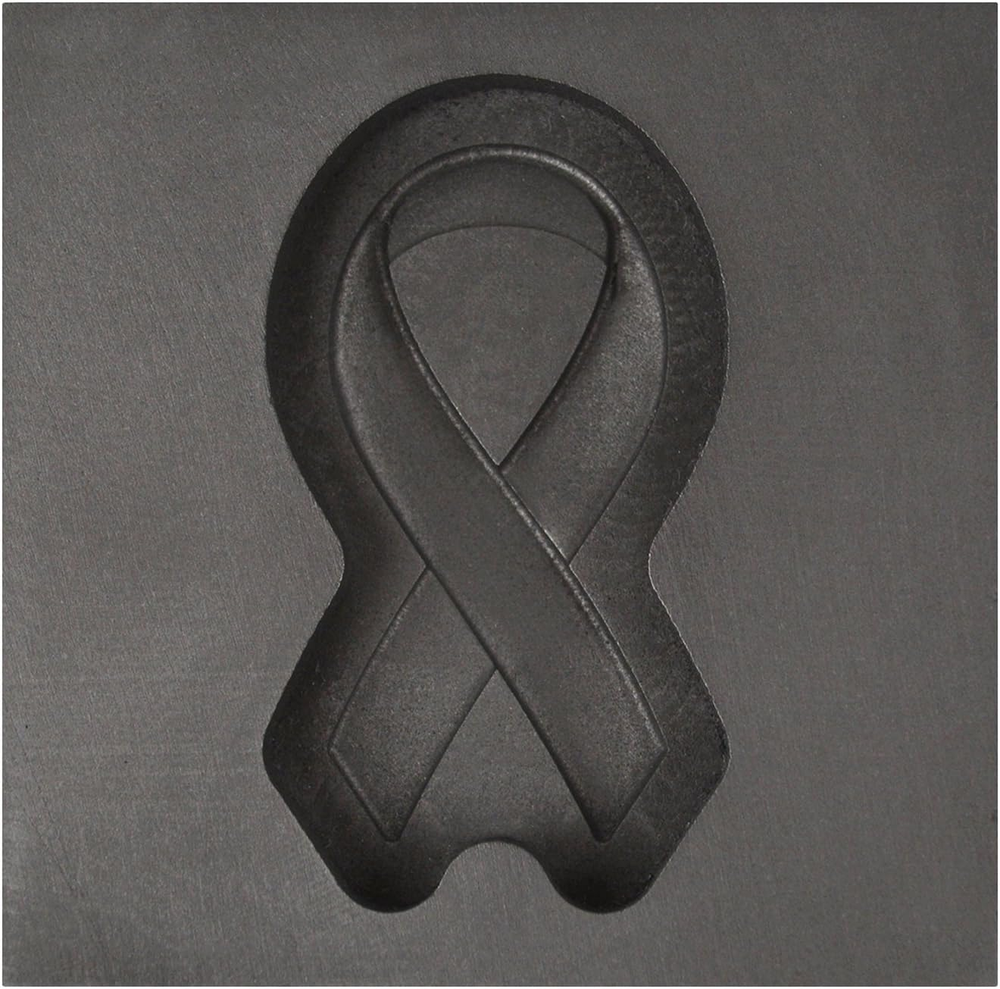 Medium - Memorial Ribbon 3D Graphite Ingot Mold for Precious Metal Casting Gold
