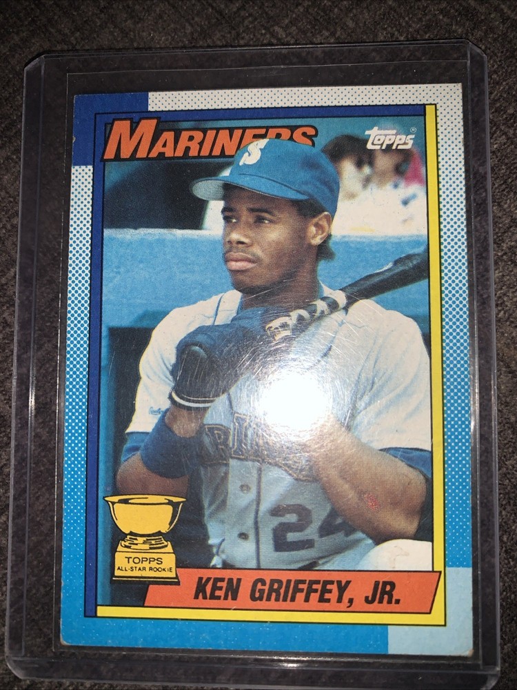 1990 Topps Ken Griffey Jr #336 Bloody Scar Error Baseball Card Rookie