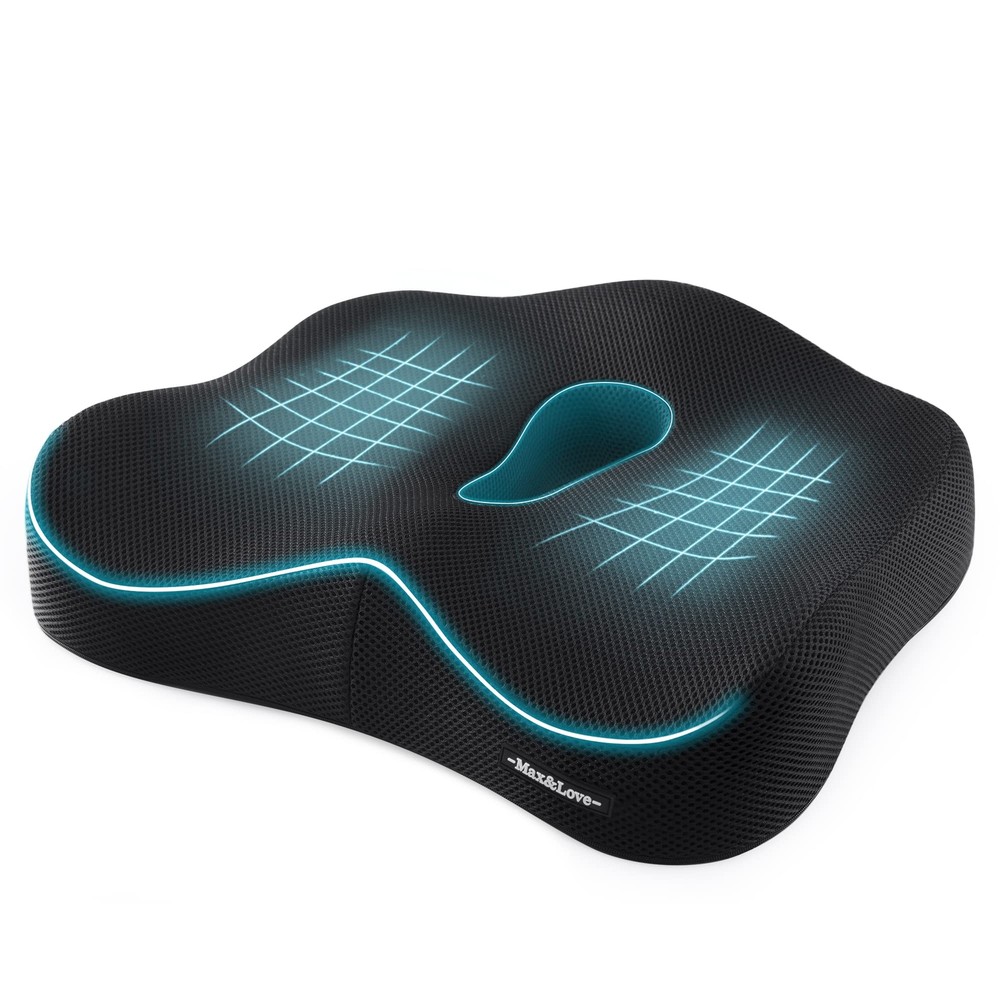 Memory Foam Seat Chair Cushion For Relieves Back Sciatica Pain Tailbone Pain ZD