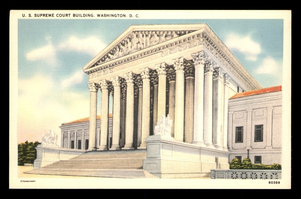 US Supreme Court Building Washington DC  Unp Postcard