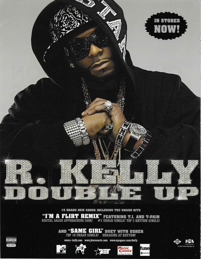 R. KELLY Vintage Flirt 2007 PROMO TRADE AD Poster for Double  8.5x11 MINT R