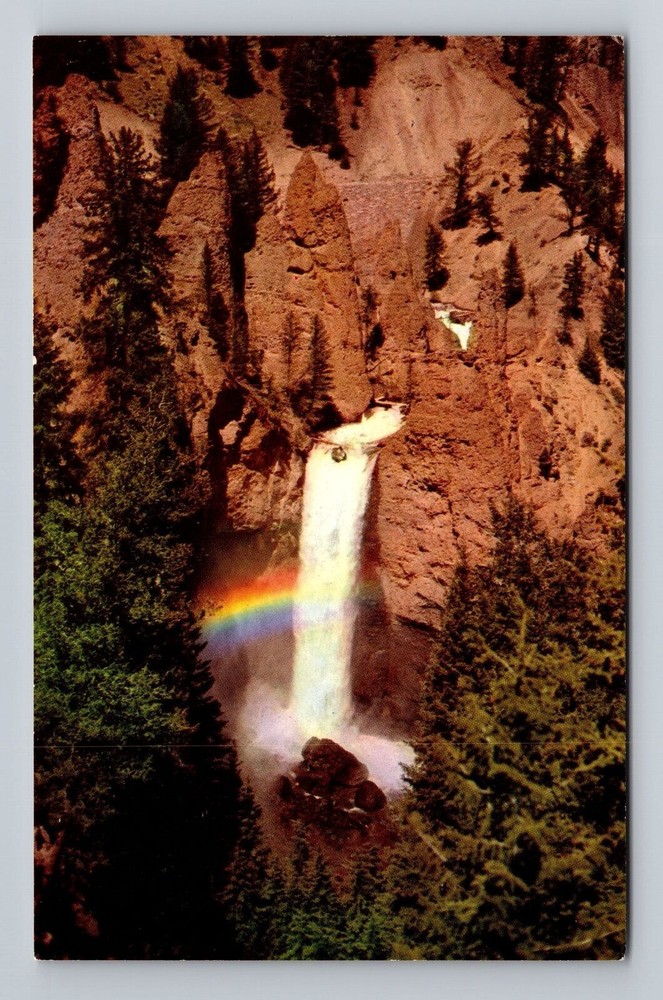 Wyoming WY Yellowstone National Park Tower Falls Vintage Postcard