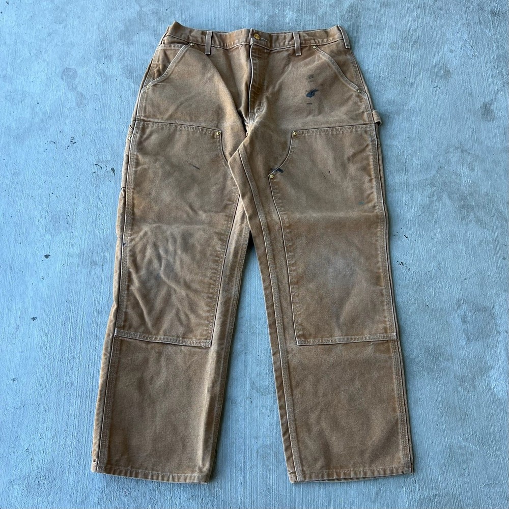Carhartt brown double knee work wear carpenter pants 36x30