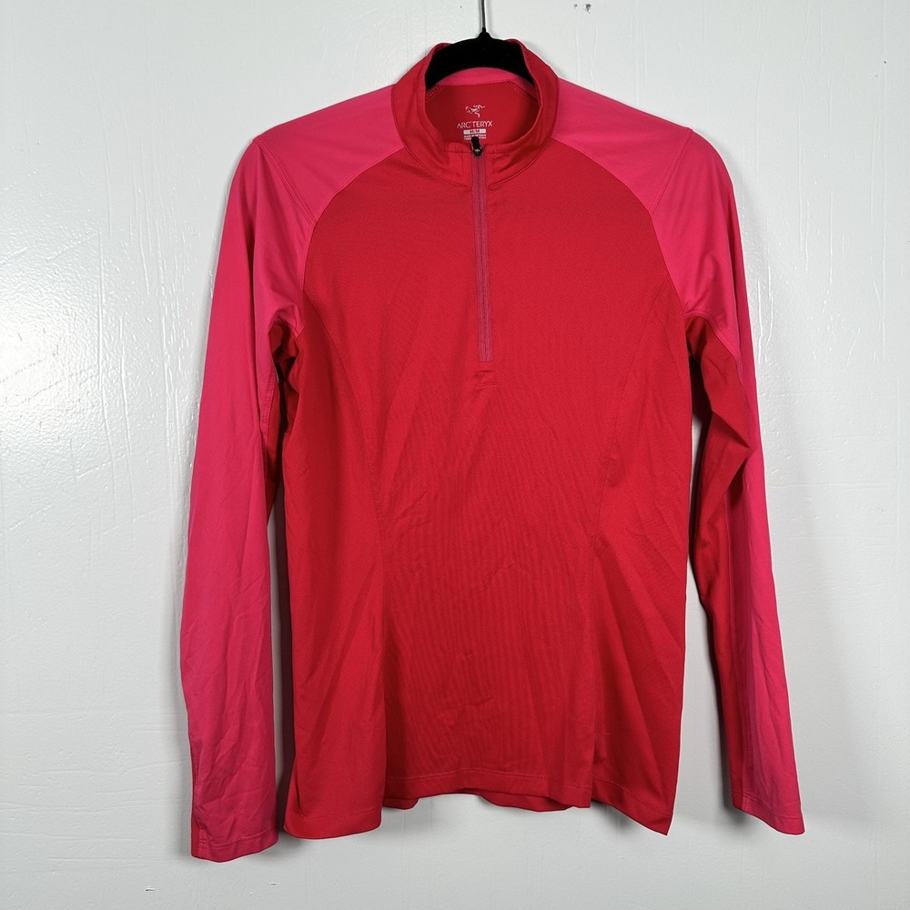 Arc'teryx Pullover Women's Sz M Fuchsia Lightweight Quarter Zip Base Layer