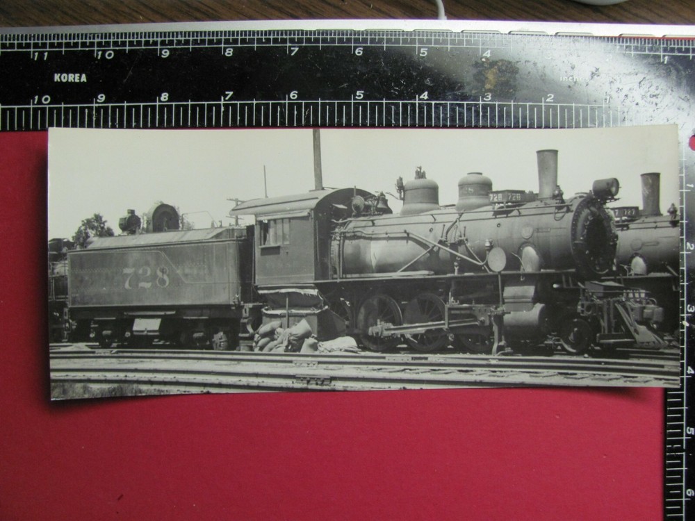 PHOTO of ATCHISON TOPEKA & SANTA FE RAILROAD 2-6-0 LOCOMOTIVE #728 ANTIOCH CA