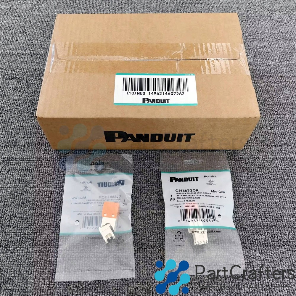 For Panduit Giga TX Cat6 jack Orange CJ688TGOR BOX OF 50. Free shipping！