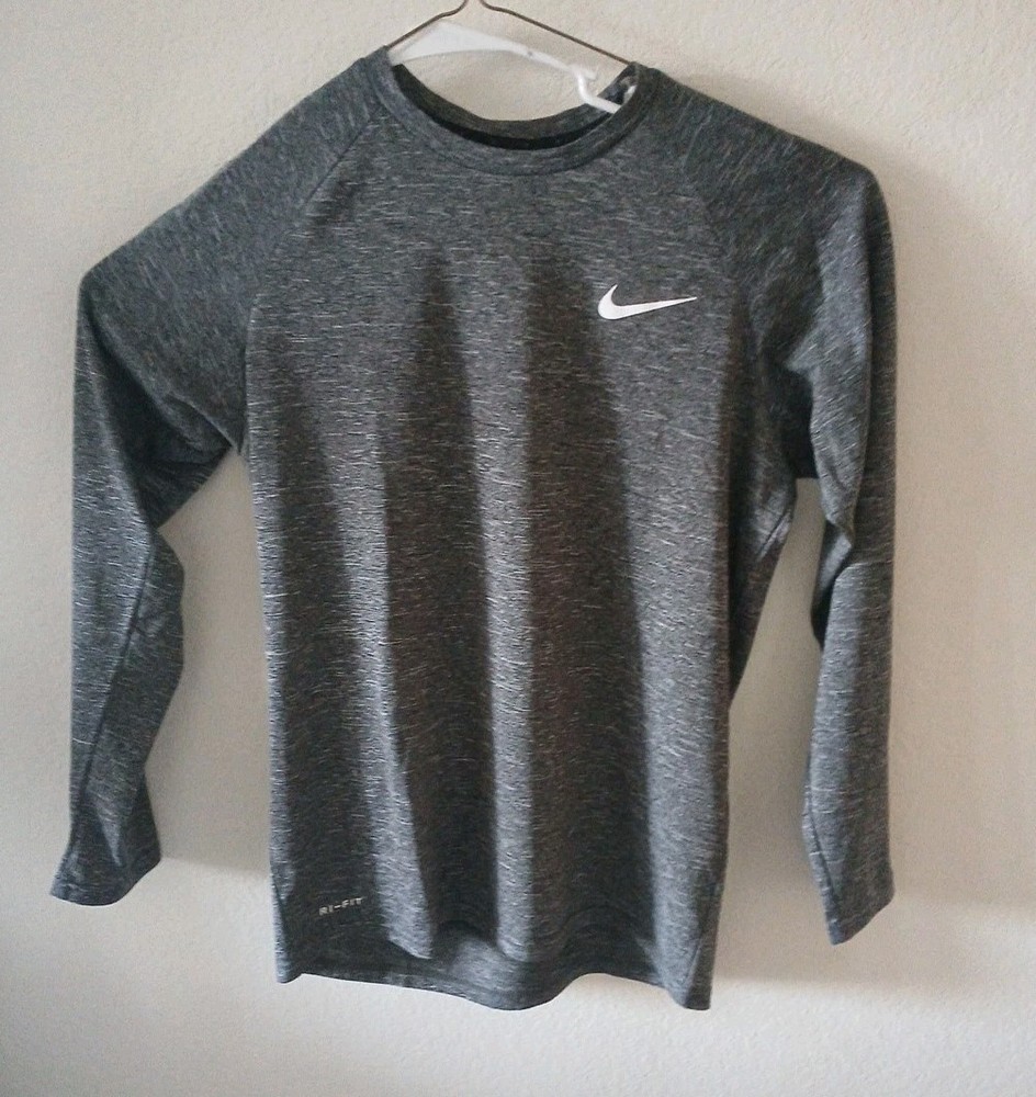 Nike Running T Shirt Men's Small Gray Dri-Fit  Workout Jogging Activewear S Nice