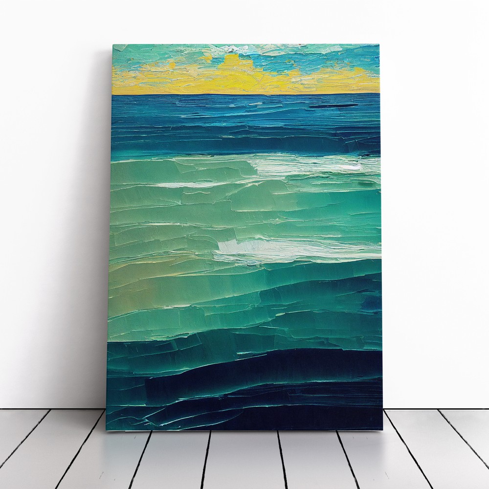 Painted Ocean Seascape Vol.3 Canvas Wall Art Print Framed Picture Home Decor