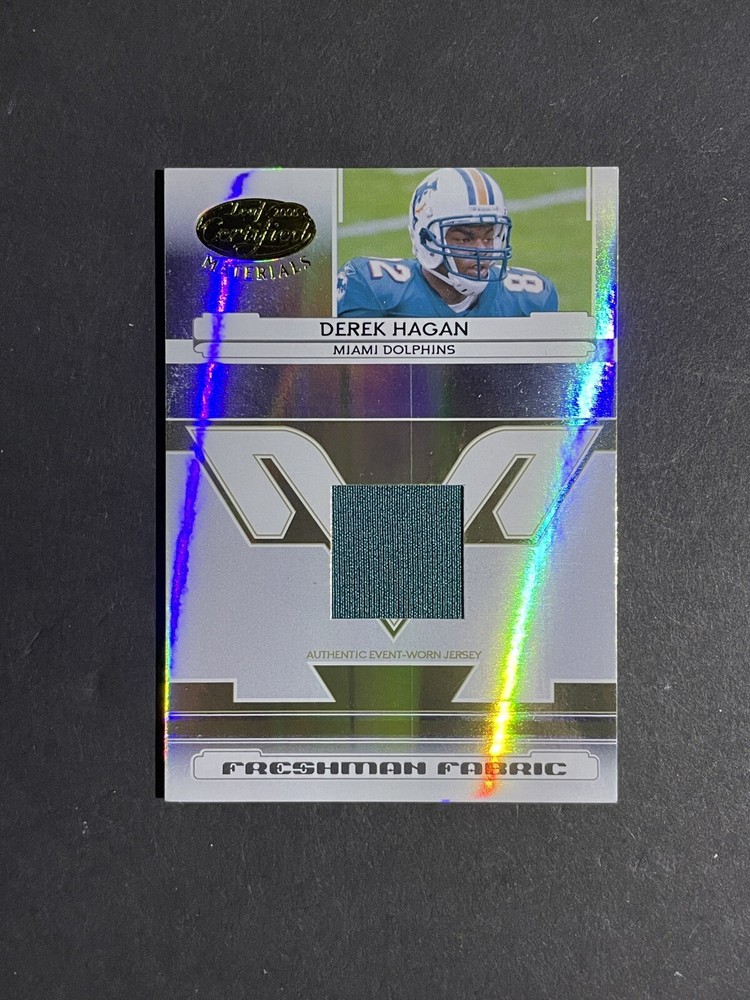 2006 Leaf Certified Materials Derek Hagan Freshman Fabric #/1400 Rookie #215