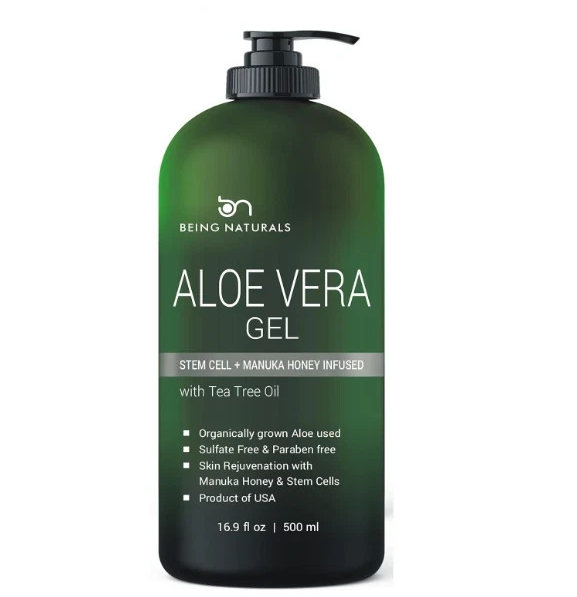 Aloe vera Gel - from 100% Pure Organic Aloe Infused with Manuka Honey