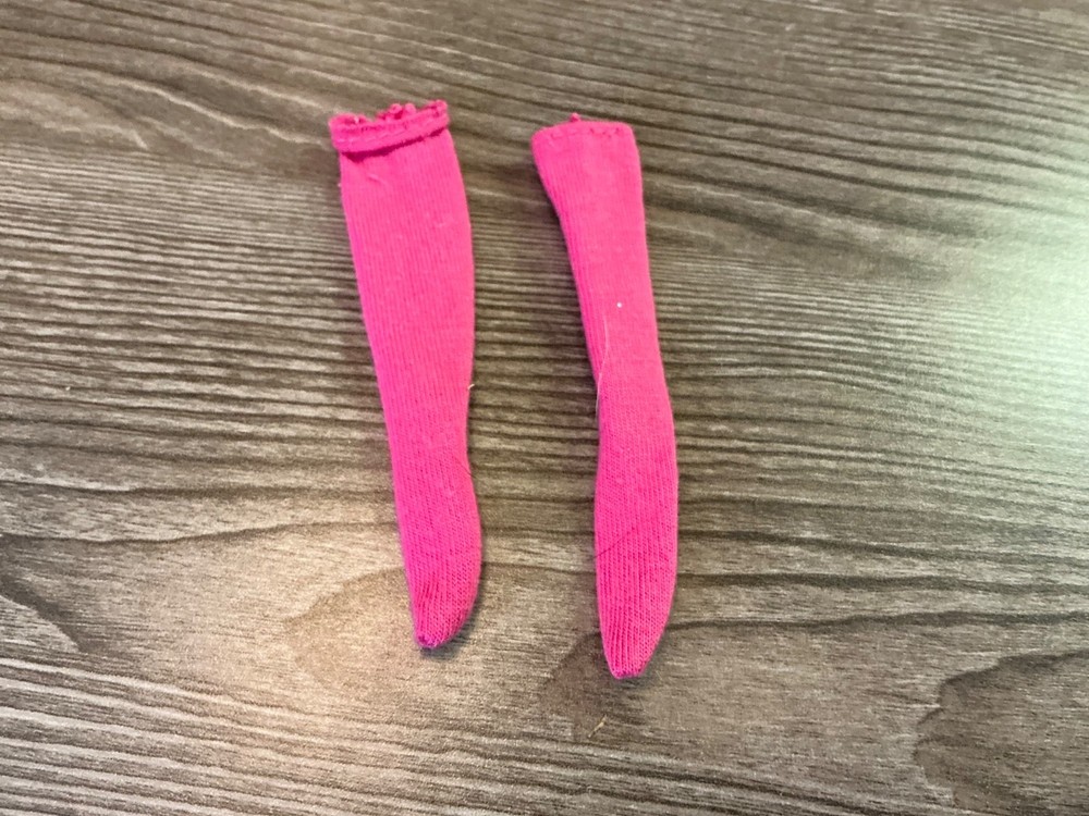 Mattel Barbie Doll Clothes Pink Socks Pair Set Lot # 3