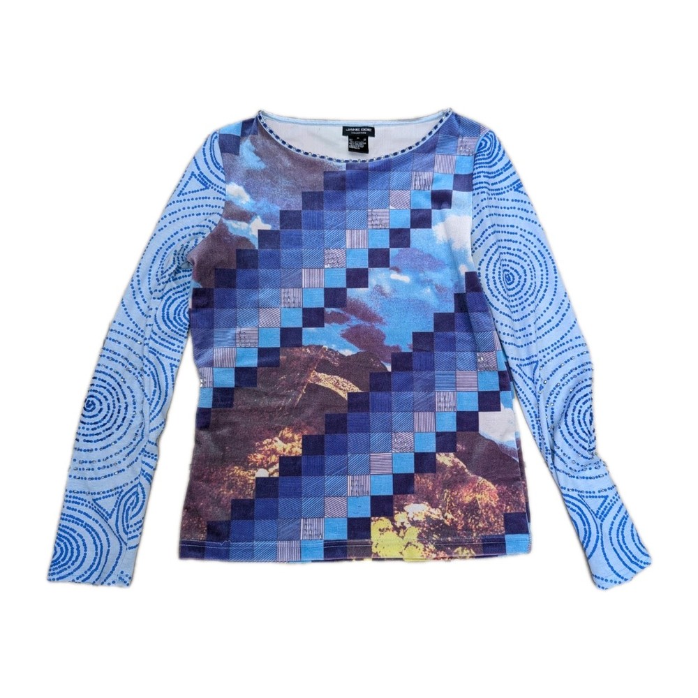 Jane Doe Collectible Wearable Art Size Small Women's Velvet and Mesh Long Sleeve