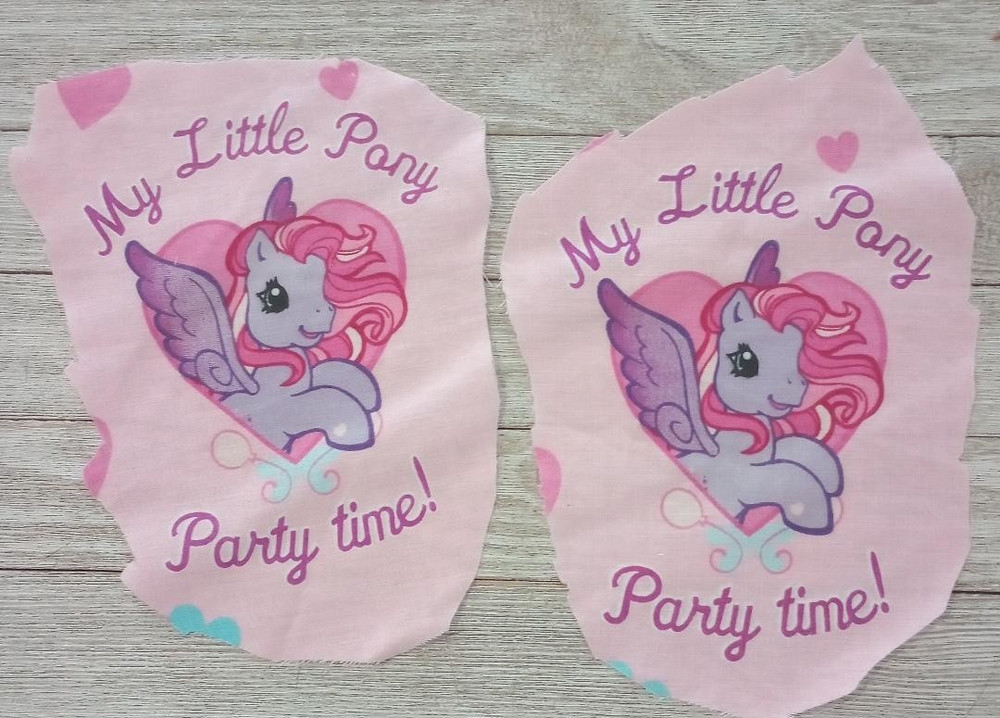 my little pony  fun fabric scrap sheet 4 inch set