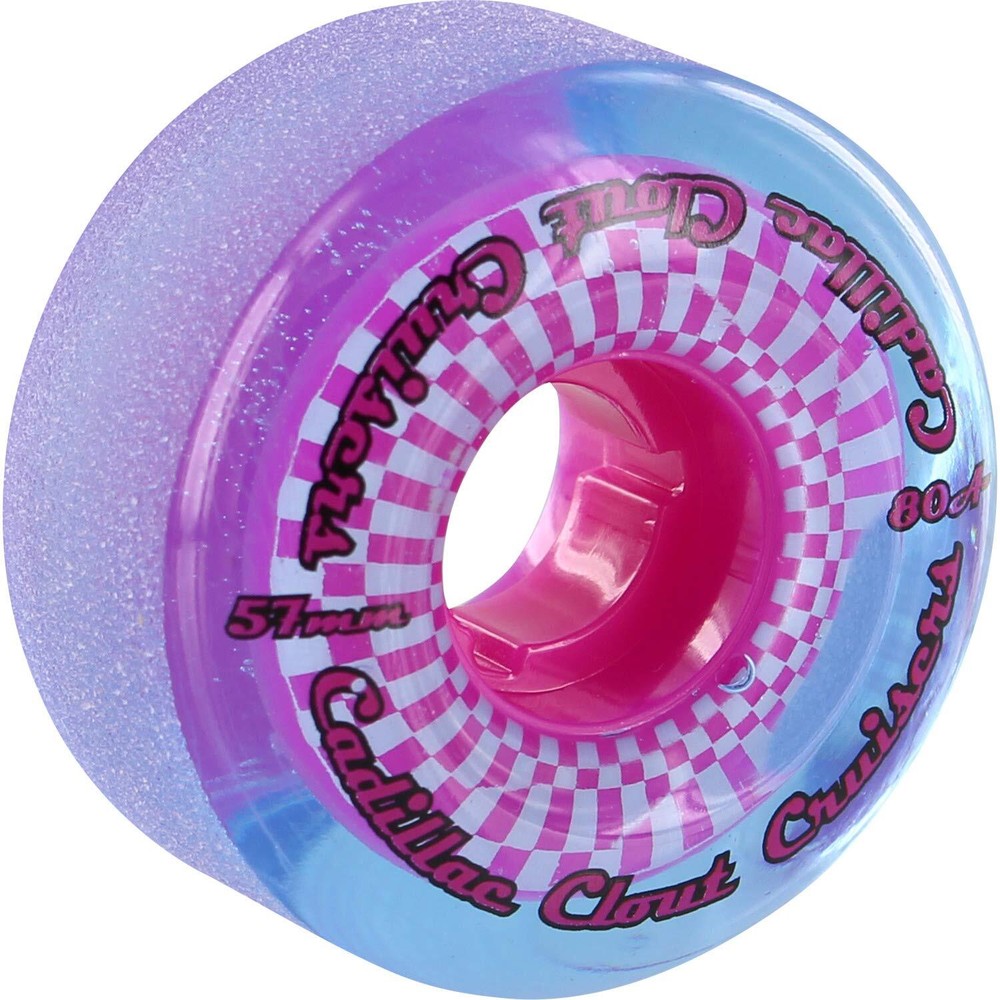 Cadillac Clout Cruisers 57mm 80A Blue/Pink Skateboard Wheels (Set of 4)