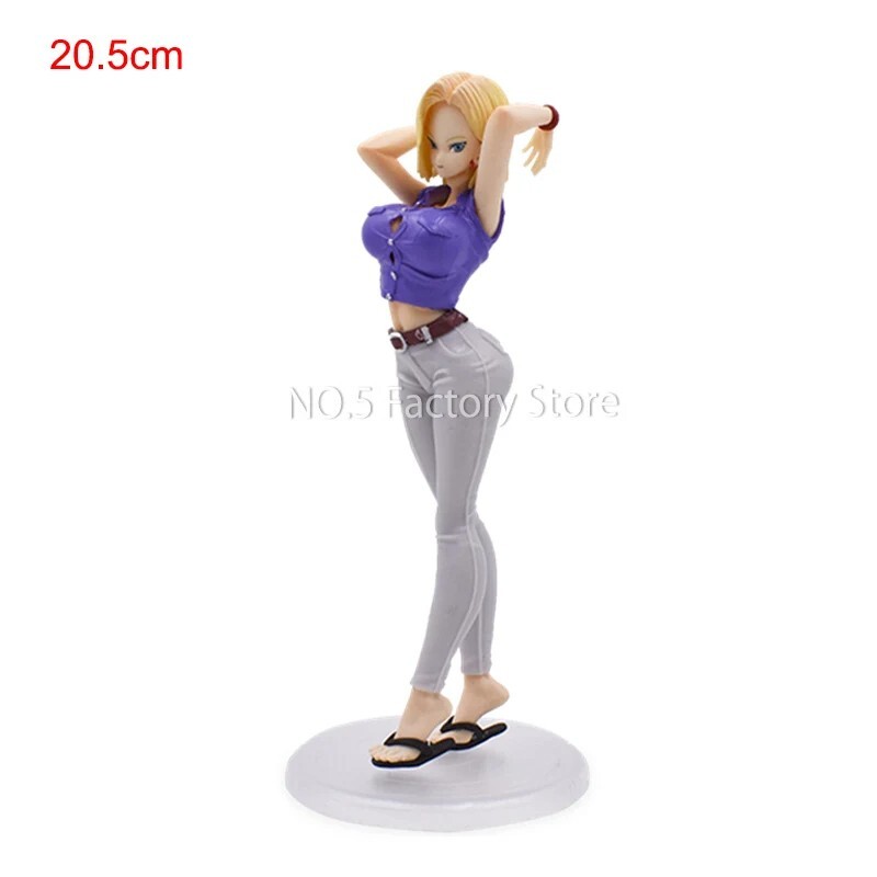 Style DBZ Anime Figurine Android Launch Bulma Camouflage Kawaii Sexy Bunny Girl.