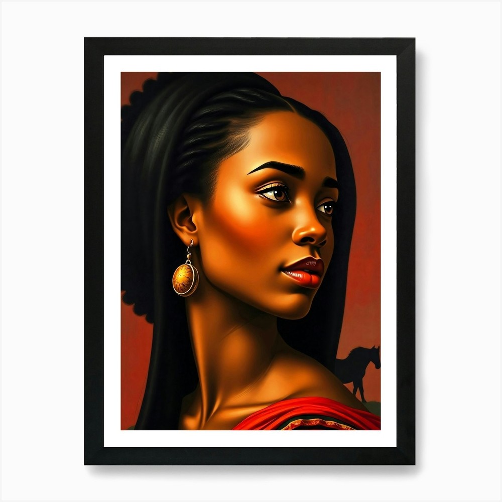 African Woman Art Print Framed Wall Art Poster Canvas Print Picture