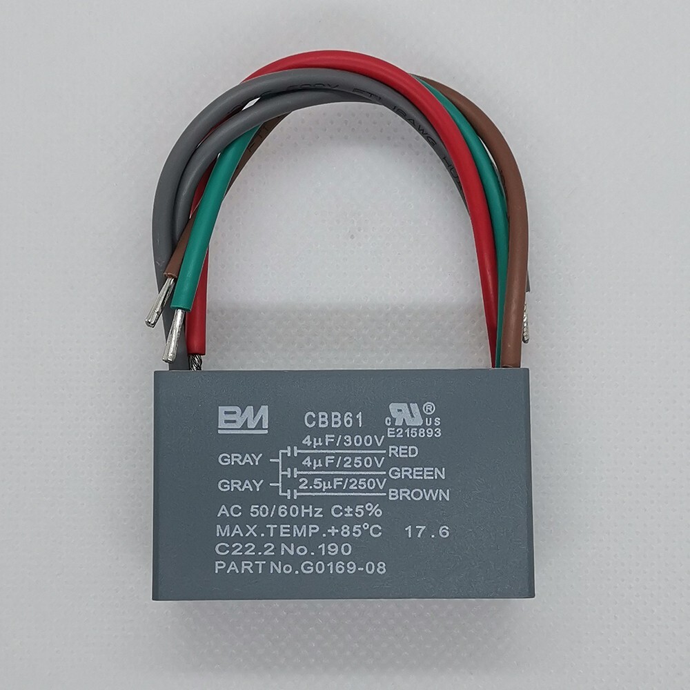 New CBB61 4uF+4uF+2.5uF 300V/250V AC 5 wire BM Capacitor for Ceiling Fan Motor