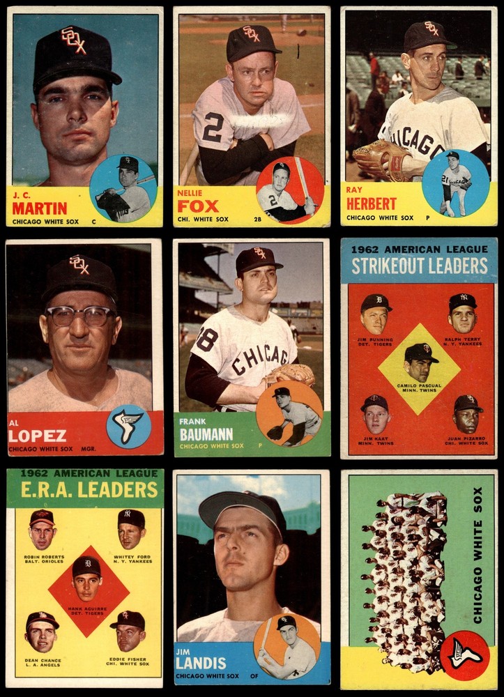 1963 Topps Chicago White Sox Team Set 2.5 - GD+ 7265639