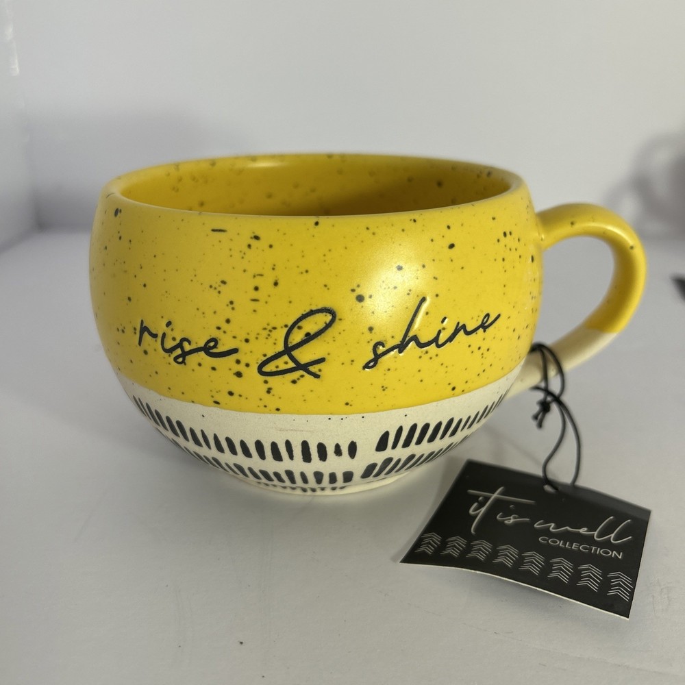 Rise & Shine Stoneware Coffee Mug Cup 16 Oz Amylee Weeks Gifts Of Faith