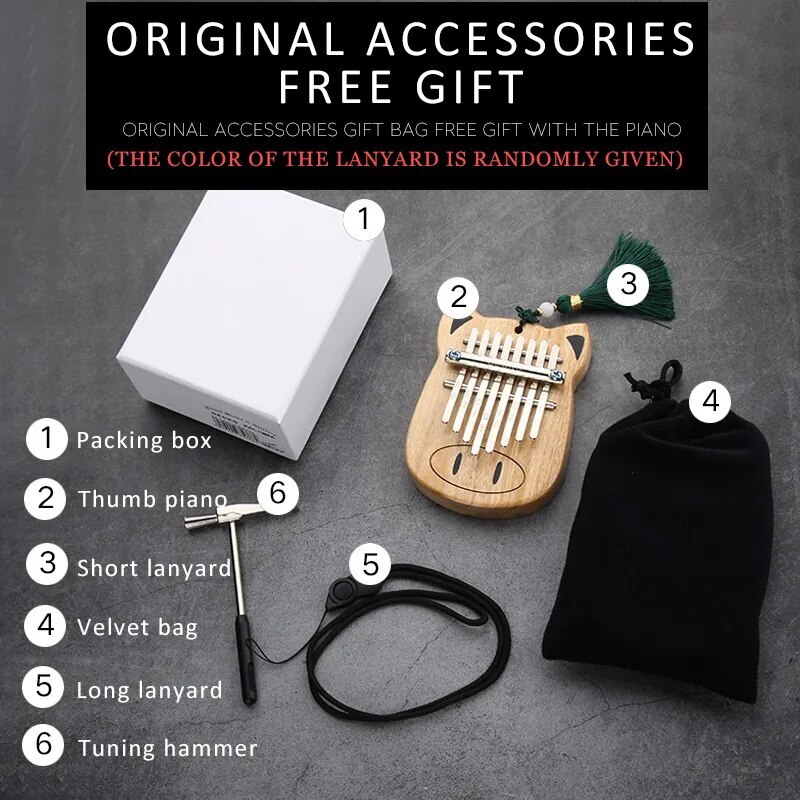 8-key kalimba vibrato finger piano Thumb piano 8-note mini pig gecko 100% New