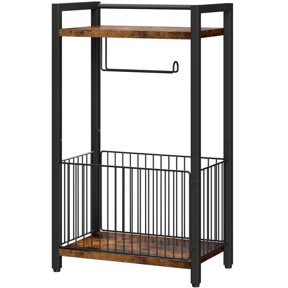 Freestanding Toilet Paper Holder Stand with Storage Shelf,Bathroom Toilet Tis...