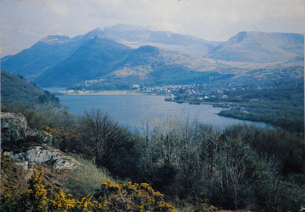 Postcard Llanberis Snowdon Copar Wyddfa Mountain Summit Bay Gwynedd North Wales