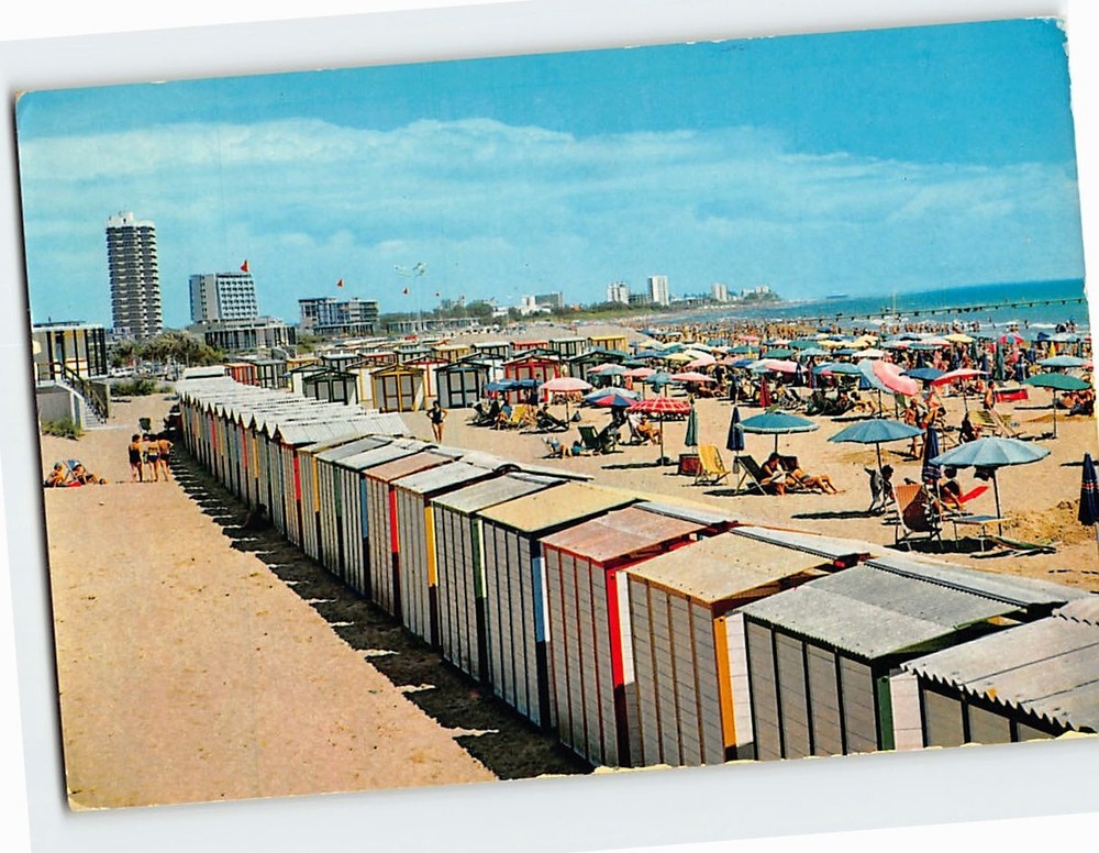Postcard Panorama seen from the Beach Lignano Italy